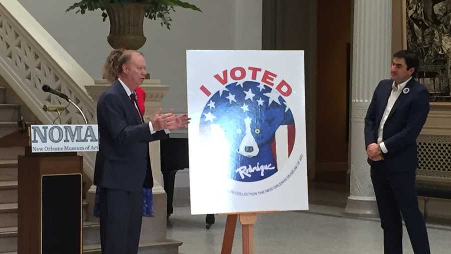 Blue Dog Election sticker