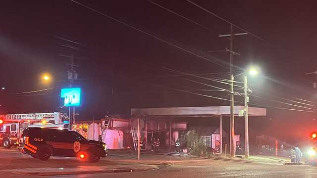 Abandoned gas station goes up in flames - Vimarsana News