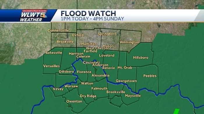 Flood Flood Warnings issued as soaking rain moves through