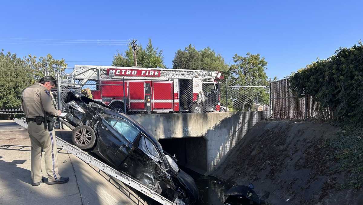 Adult and 2 children injured in vehicle accident in Sac County canal