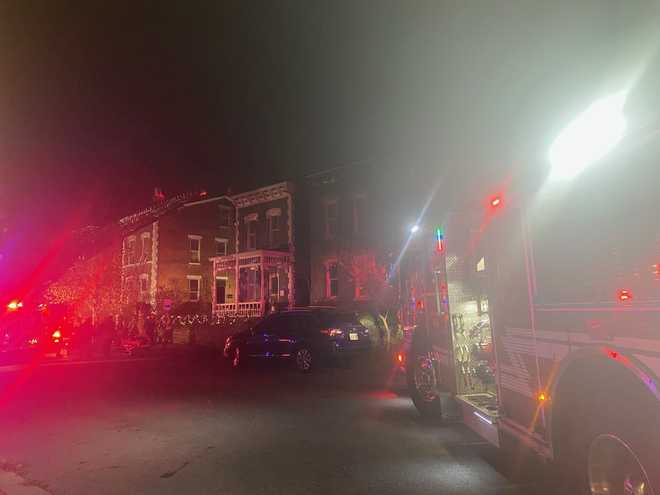 Crews respond to a fire in Newport