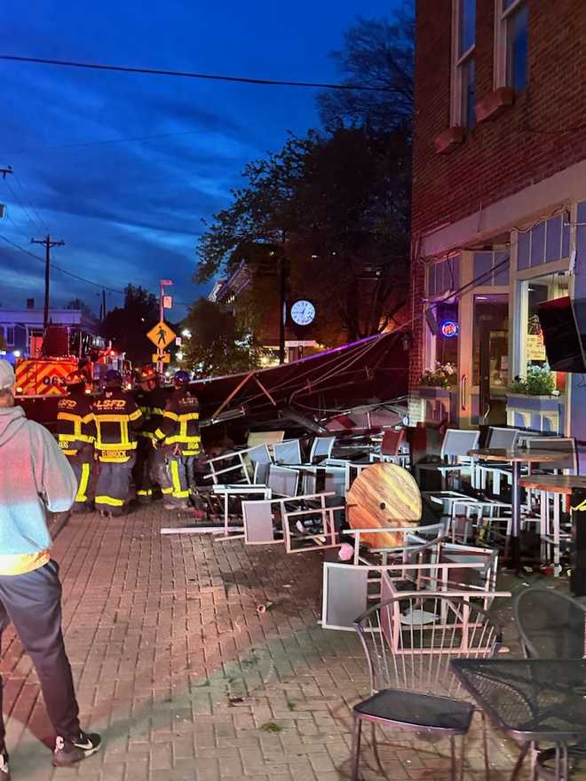 Police Driver in jail after crashing into patio of Loveland business