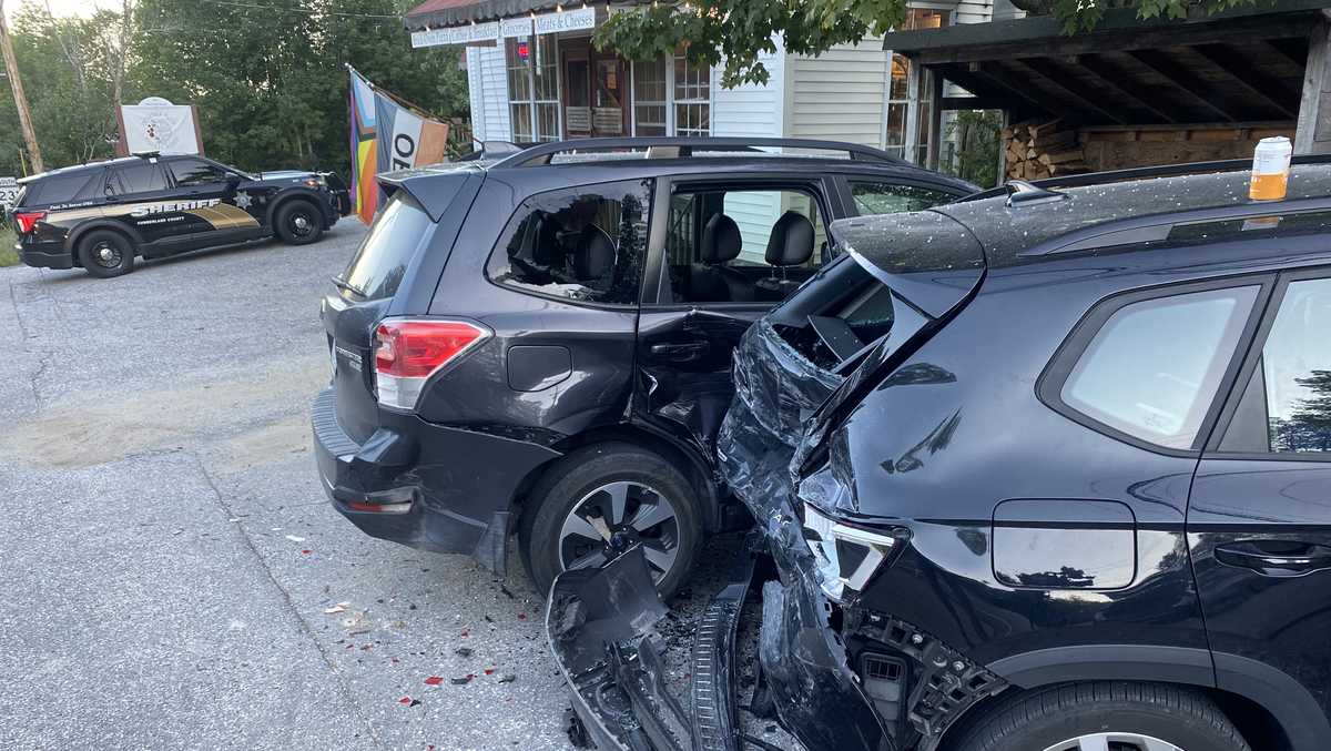 One person hurt, three cars wrecked in crash near Intervale Pizza