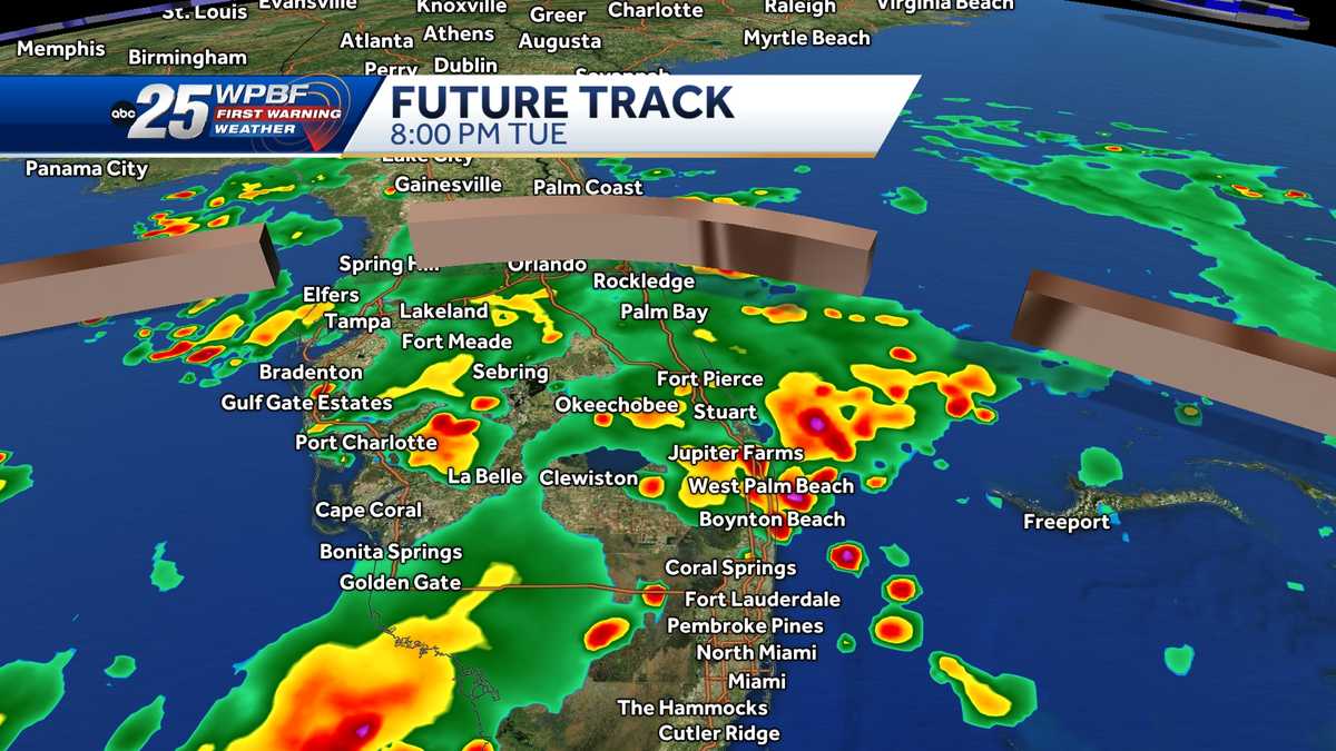 Scattered showers and storms possible across South Florida