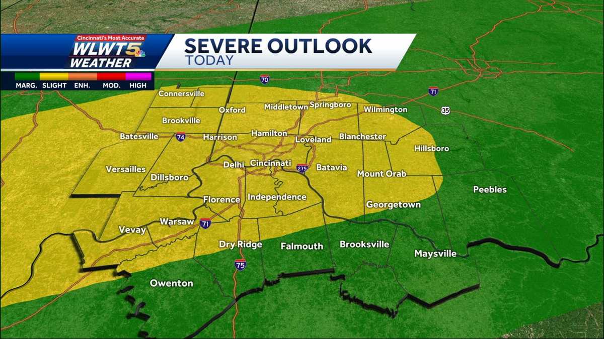 Severe outlook: Scattered storms move through Saturday