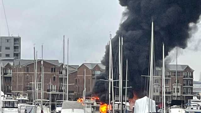 BFD: Multiple vessels catch fire at Canton marina - Vimarsana News