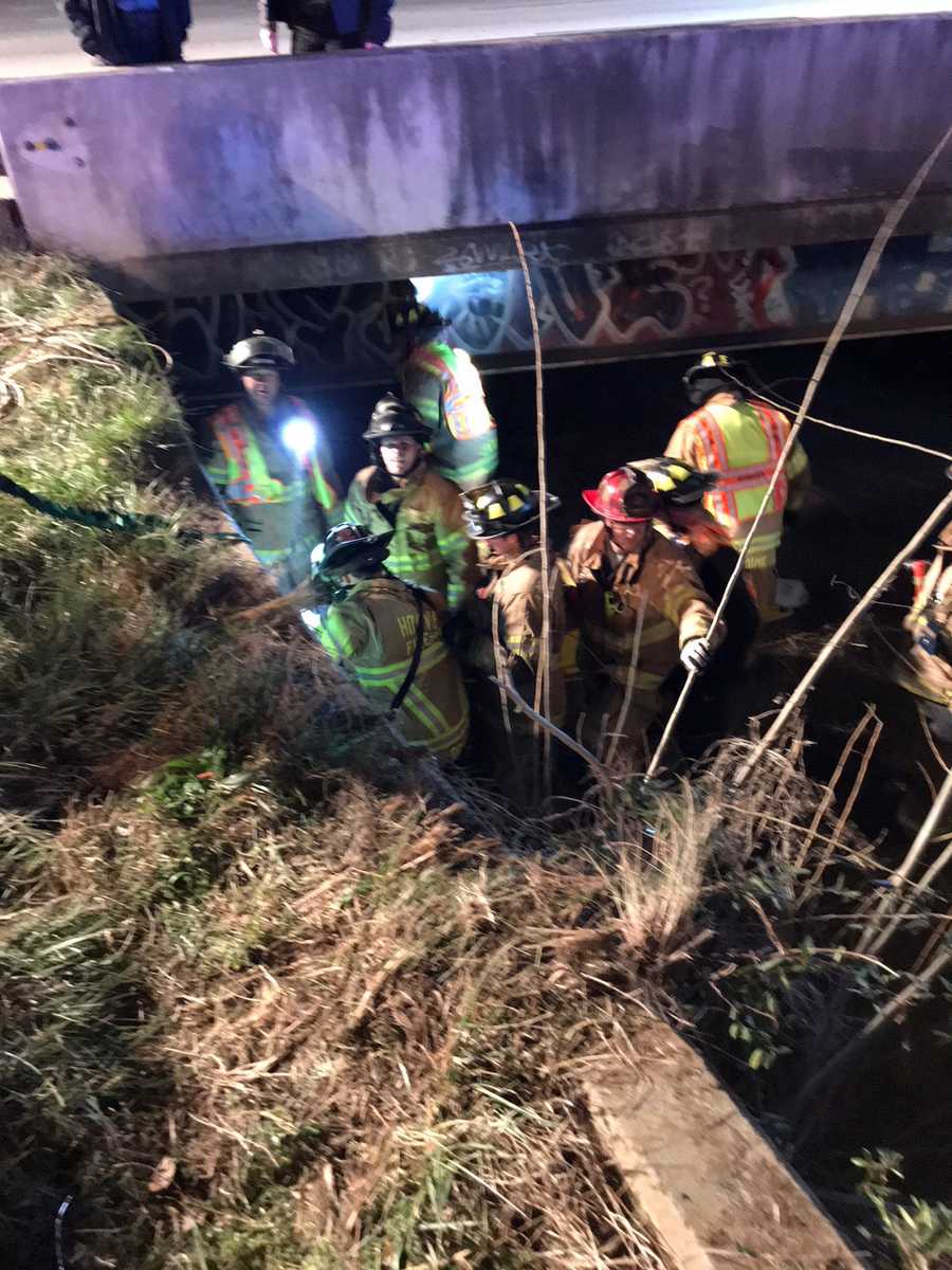 PHOTOS: Hoover firefighters rescue I-459 crash victim