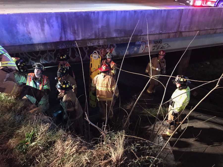 PHOTOS: Hoover firefighters rescue I-459 crash victim