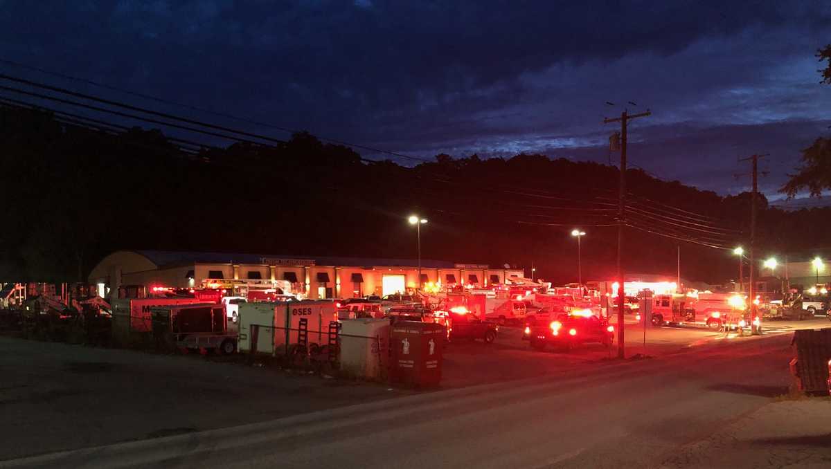 Police officers spot fire burning inside Elizabeth Township business
