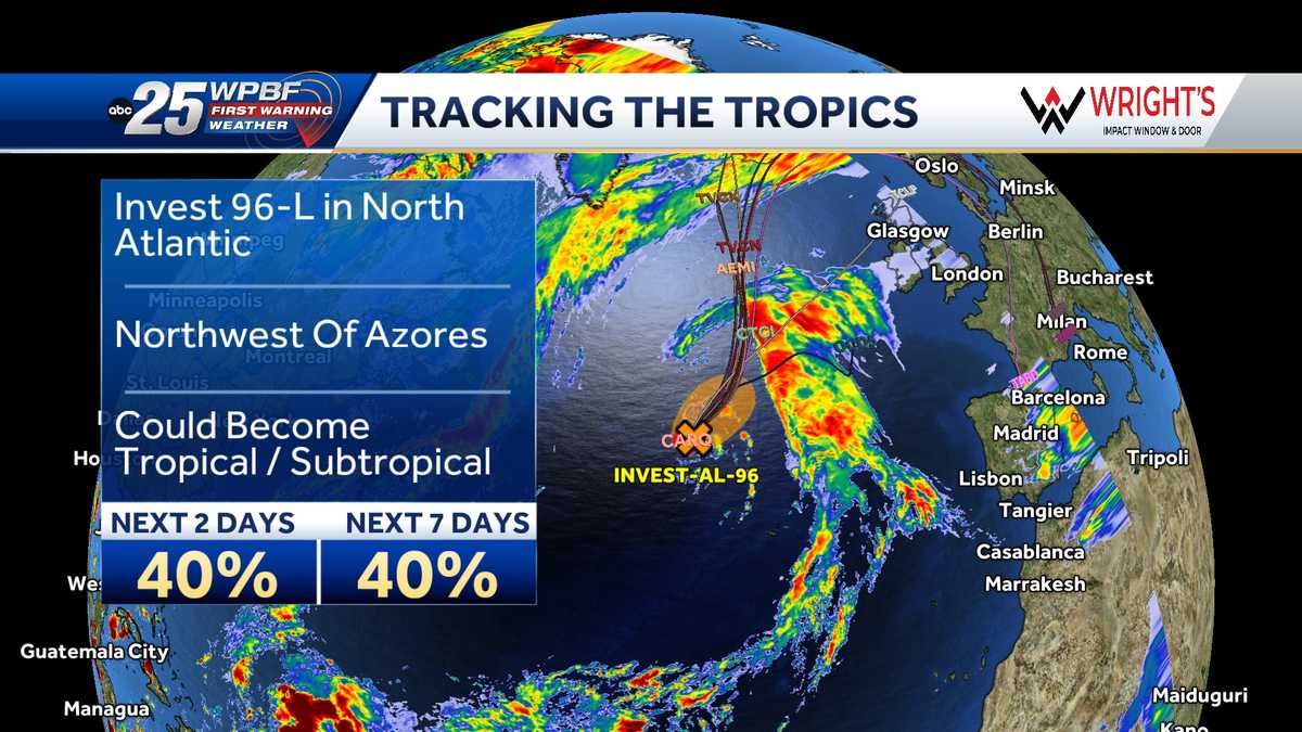Meteorologists monitor Invest 96-L in northern Atlantic