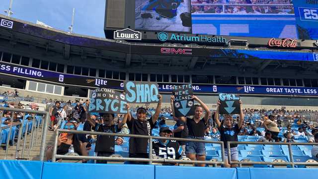 Panthers Fan Fest Bank of America Stadium rain and traffic