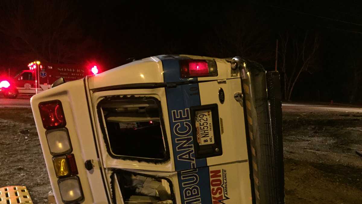 Ambulance rollover in Kenosha County leaves one injured