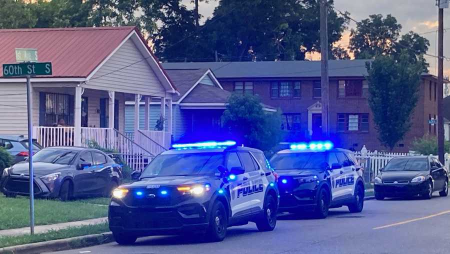 police on scene of a shooting on first avenue south in birmingham's woodlawn area