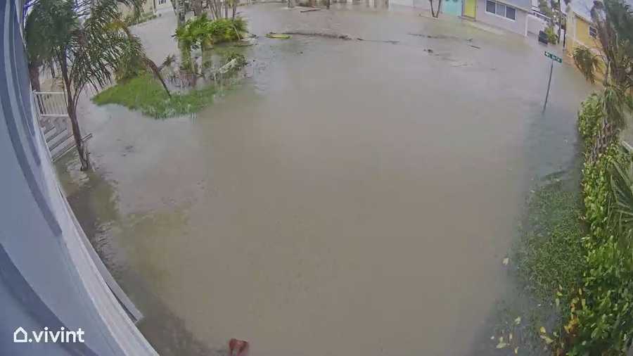 Flooding near home along Pearl St on Fort Myers Beach
