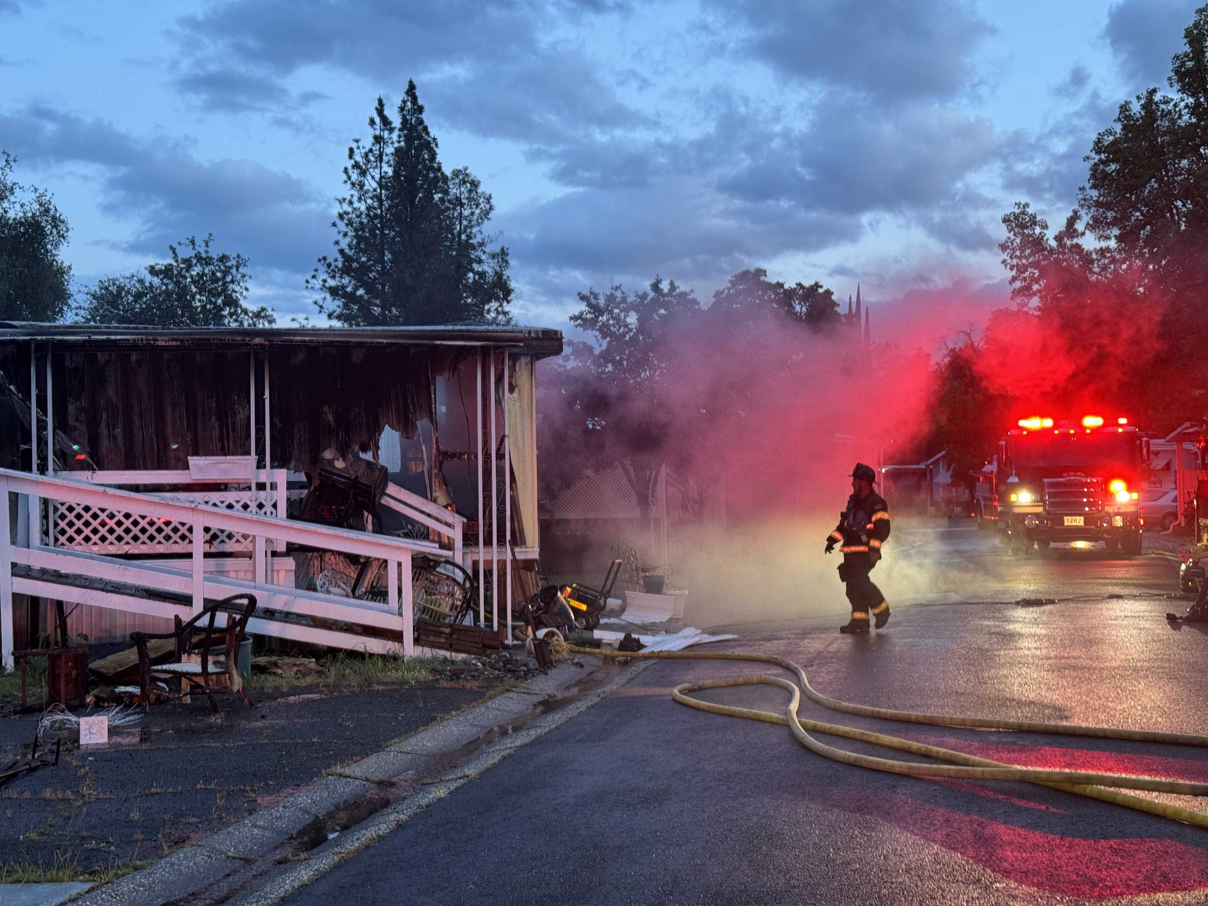 WATCH: Lightning strikes Northern California mobile home causing explosion