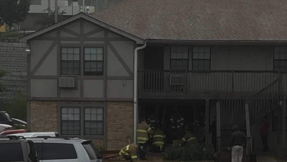 Car slips out of gear at a Shawnee shopping center, rolls into apartments