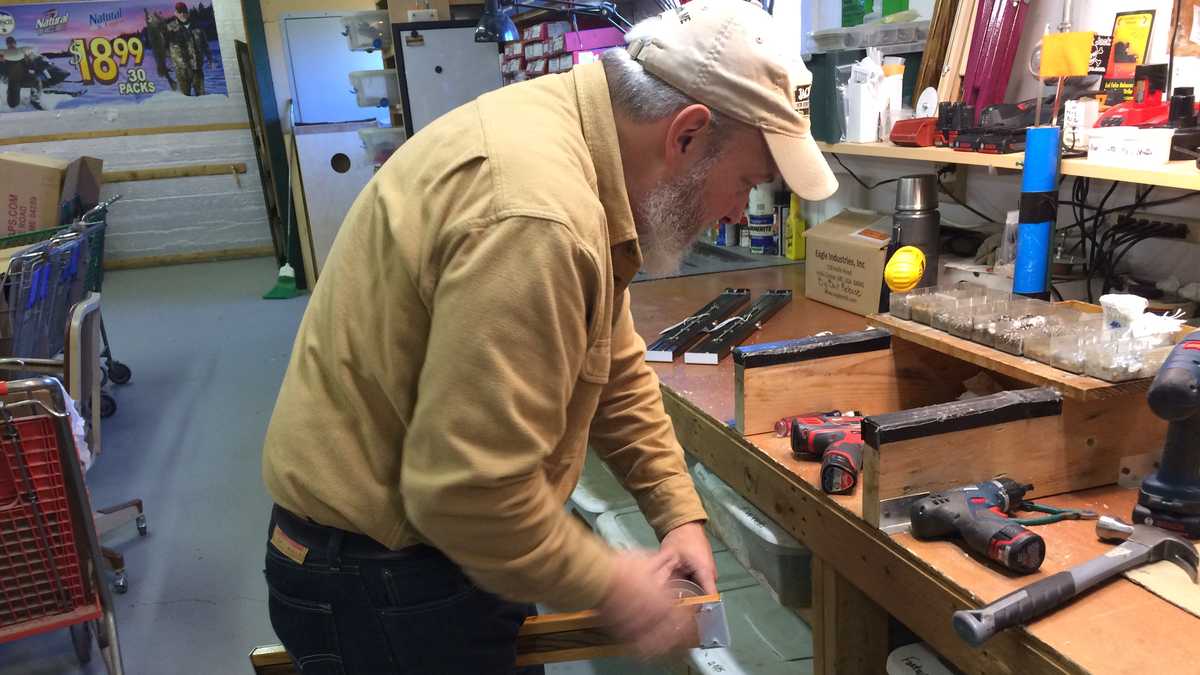 Monmouth man creates handmade ice fishing trap
