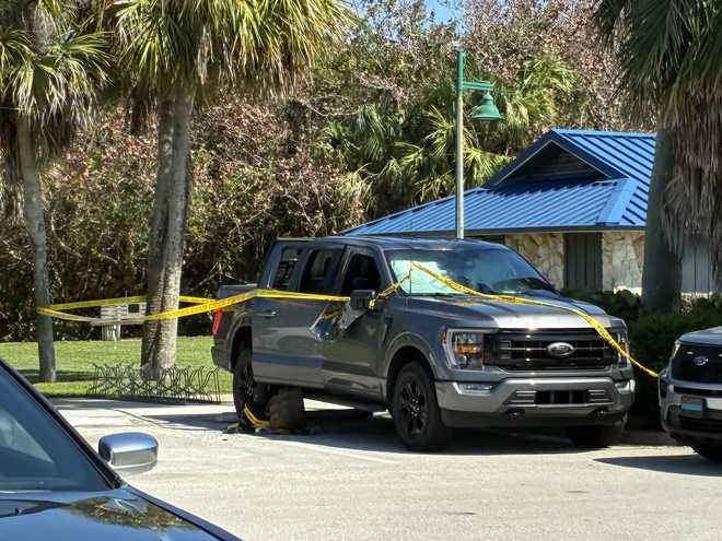 a suspect vehicle connected with a double homicide at an Indian River County library was found at South Beach Park in Vero Beach on Tuesday, March 24, 2026