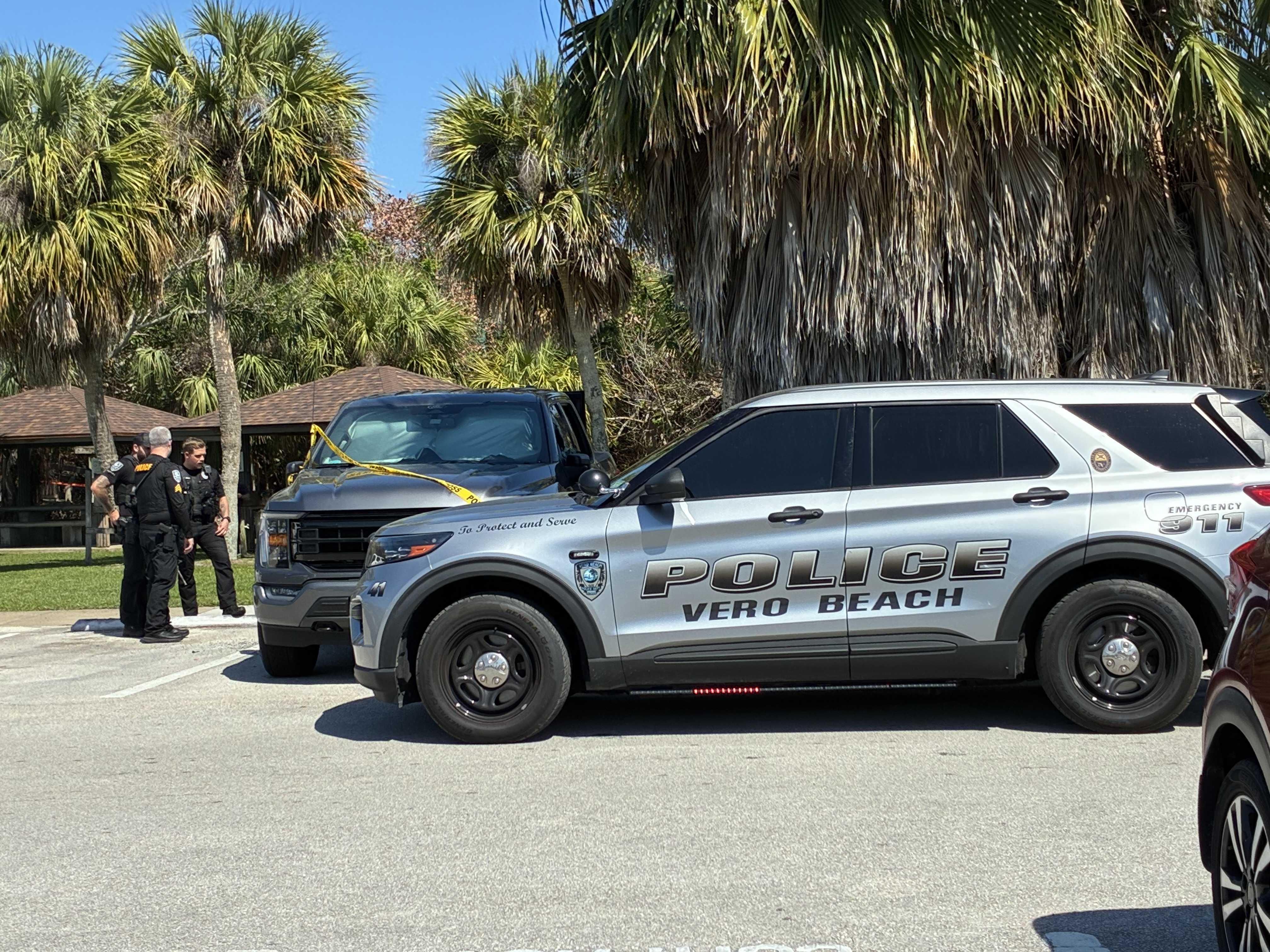 Suspect vehicle in double homicide at Indian River County library located at South Beach Park