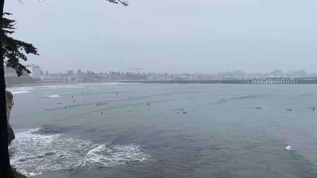 Santa Cruz surfers are out despite weather warning