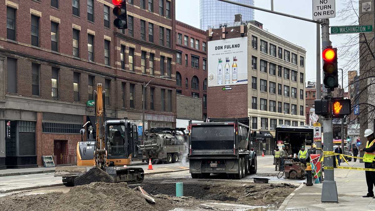 Roads reopen after repairs to water main break in Boston's Chinatown