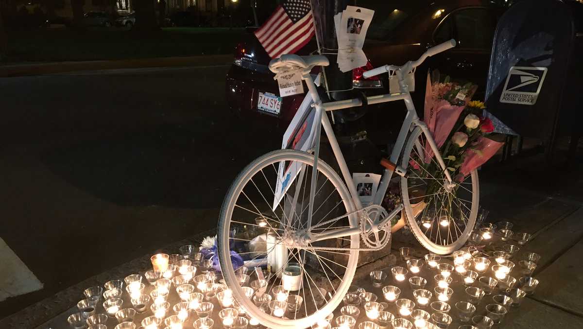 Hundreds Honor Bicyclist Killed With Ghost Bike In Boston