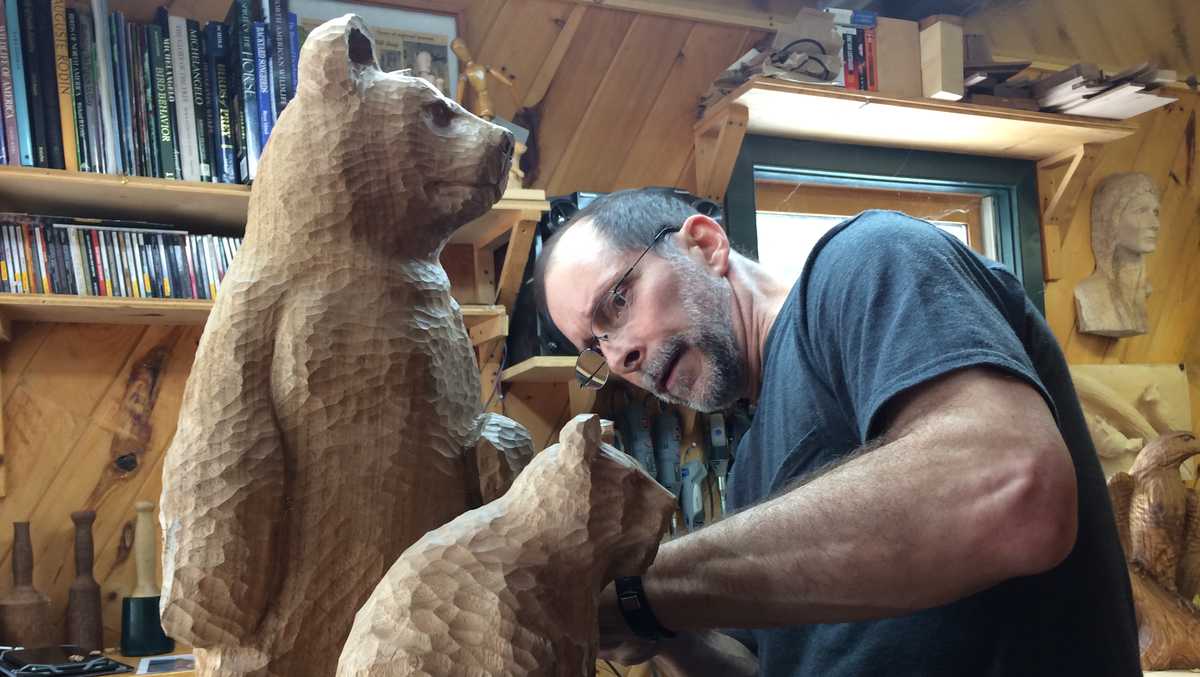 Photos: Maine sculptor turns wood into works of art