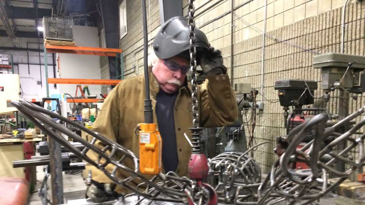 Photos Portland sculptor turns metal bars into works of art