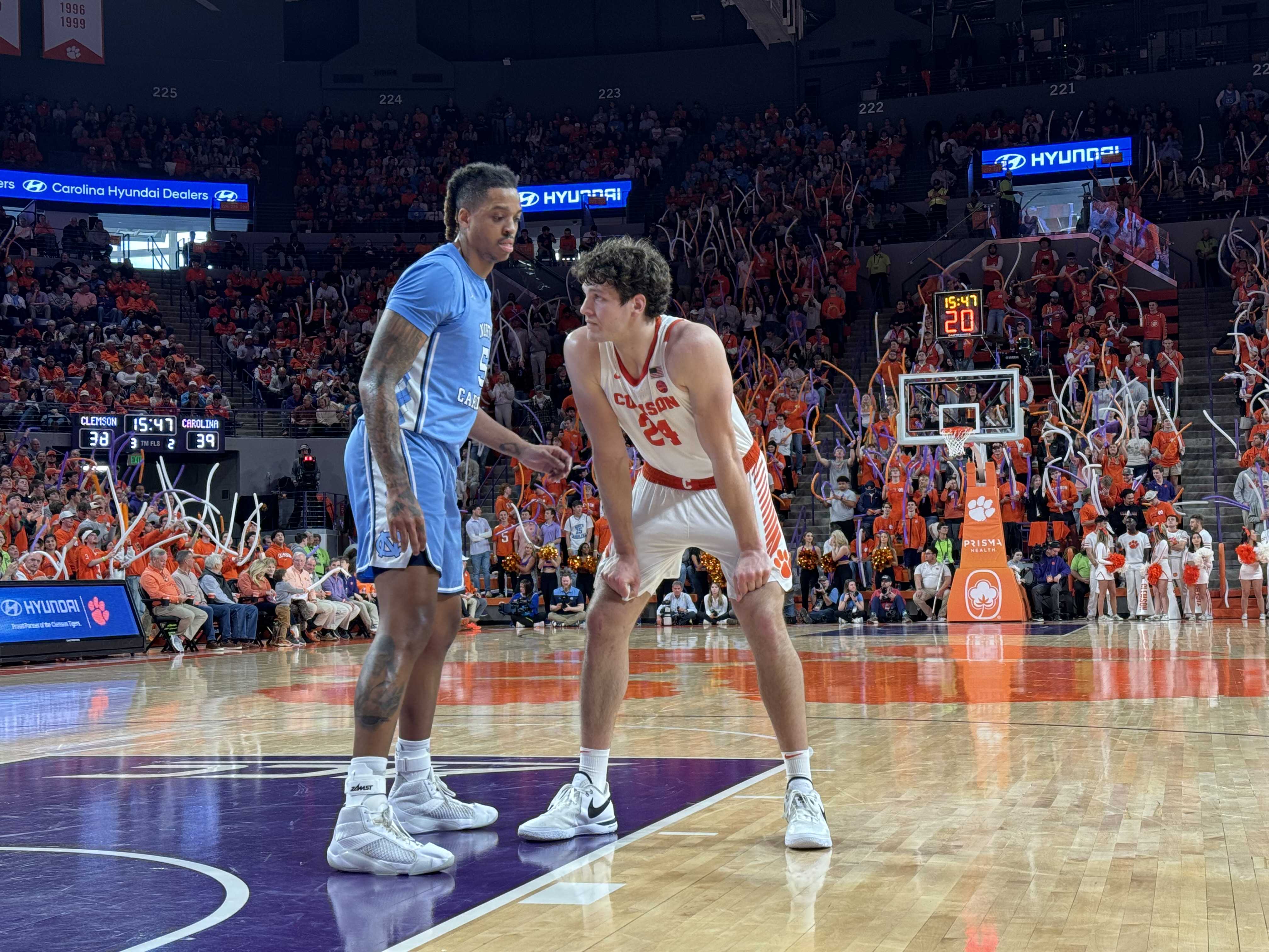 Clemson Drops Physical Battle to North Carolina 65 55