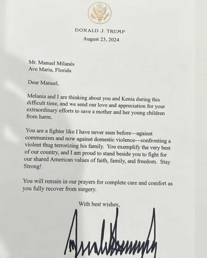 letter from fmr. president trump