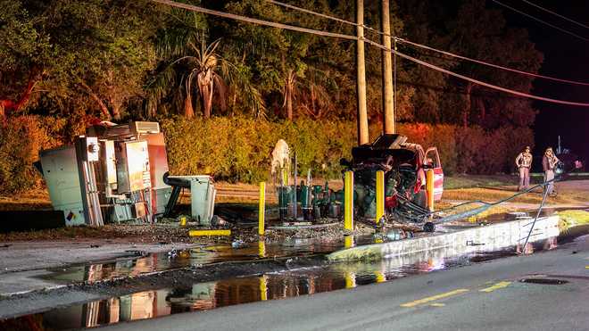 uc breaking news: pickup truck crashes into lift station 3-17-25