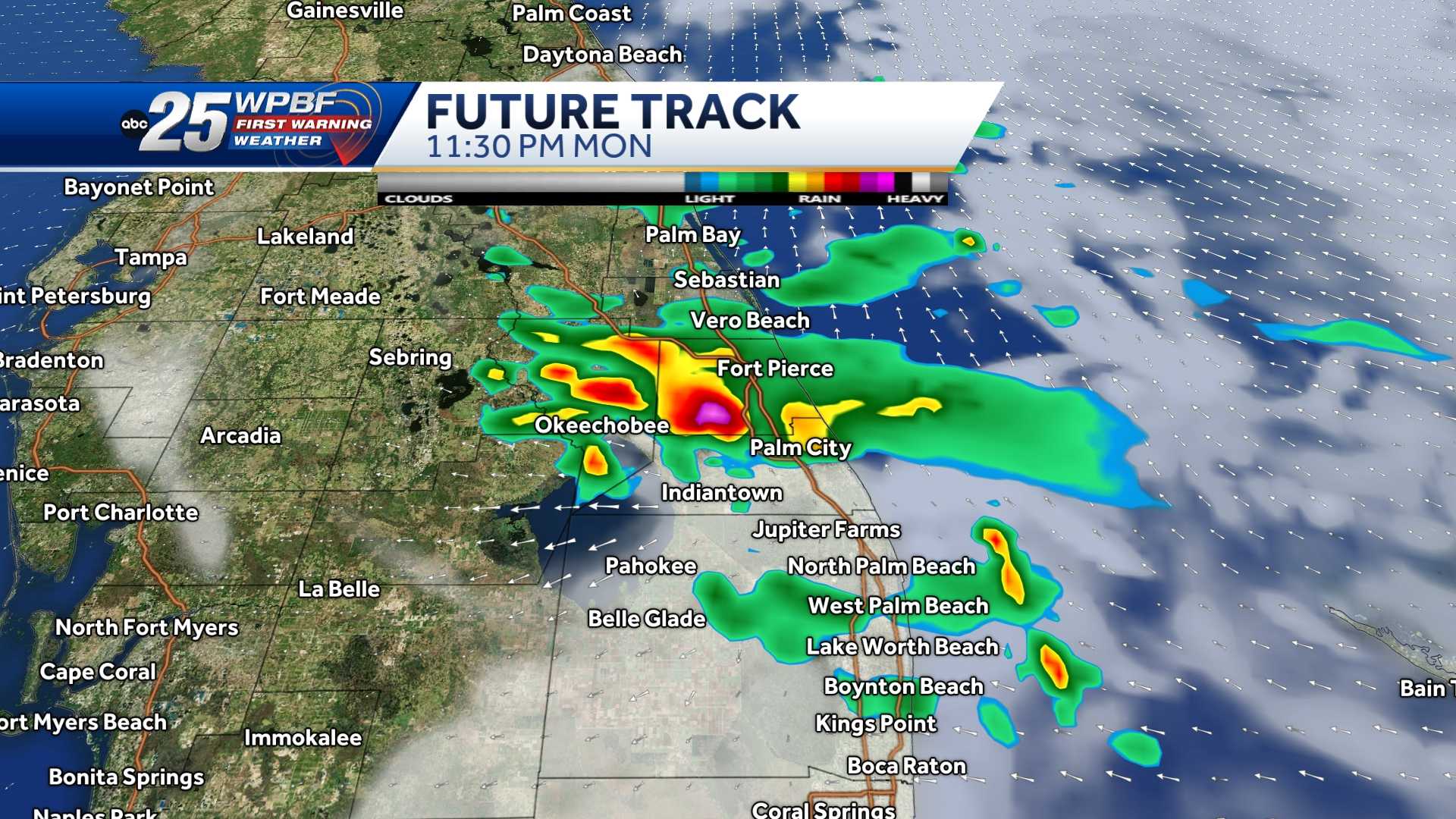 Tracking severe storms, hail and tornado across South Florida - WPBF
