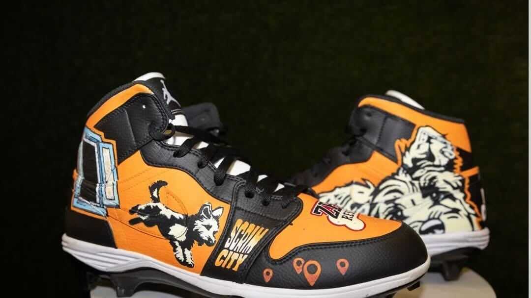 New Orleans famous rescue dog Scrim featured in Saints player's cleats