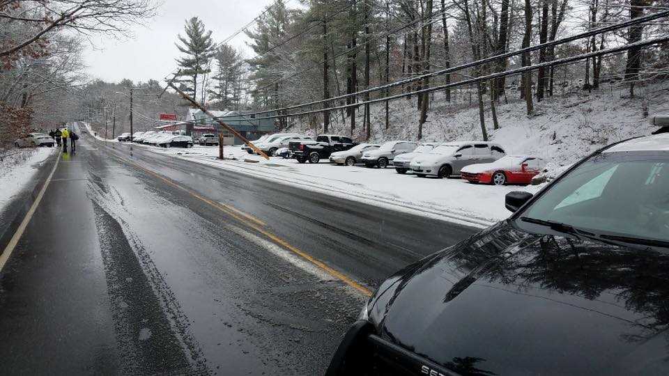 Photos Road in Pelham closed after crash involving pole