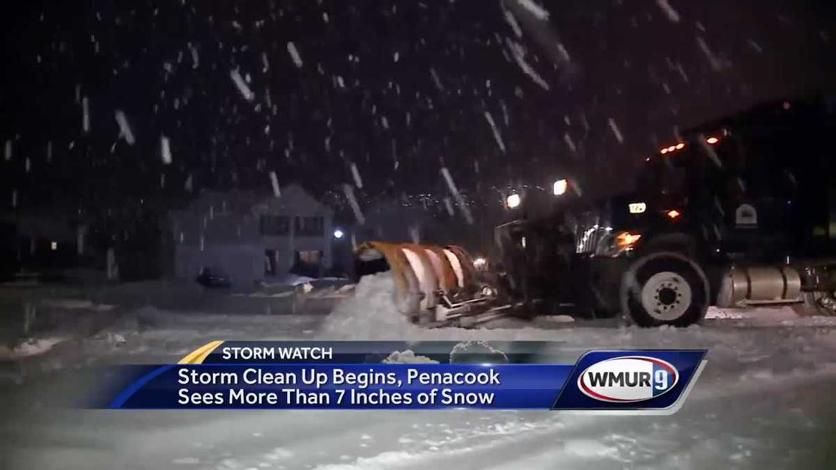 Storm cleanup begins in New Hampshire
