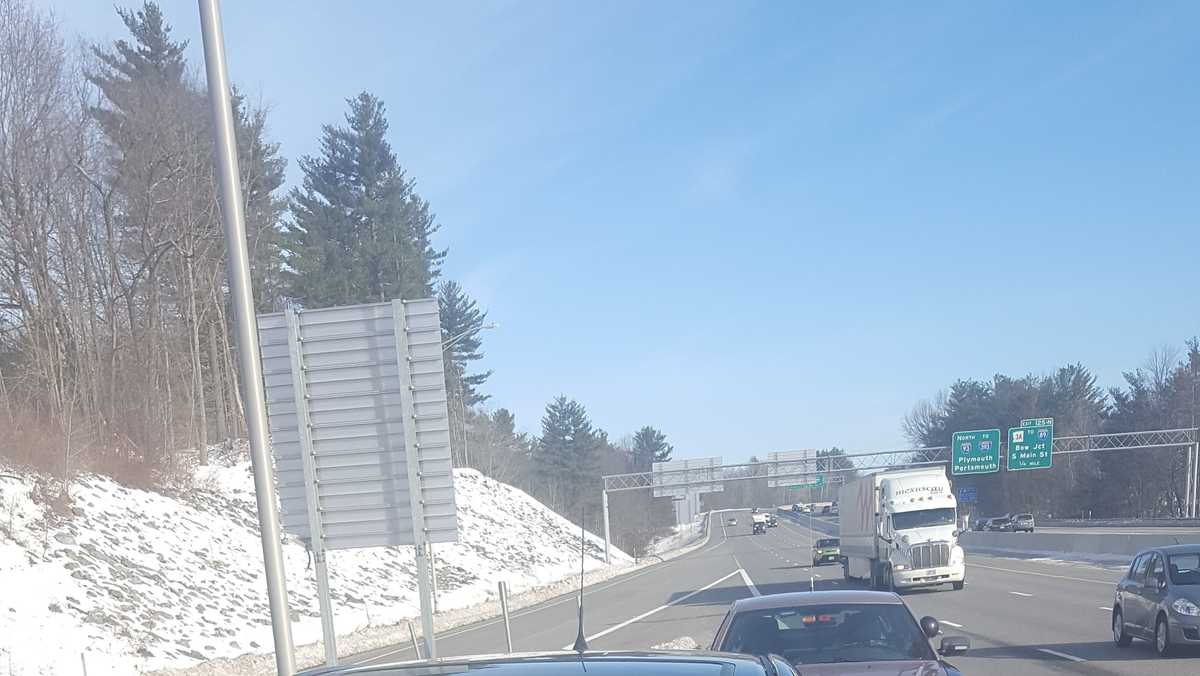 Driver injured after sheet of ice smashes windshield on I-93
