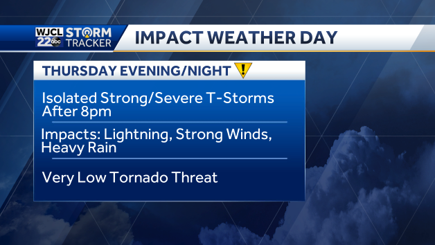 Impact Weather Day ahead as strong storms are possible - WJCL