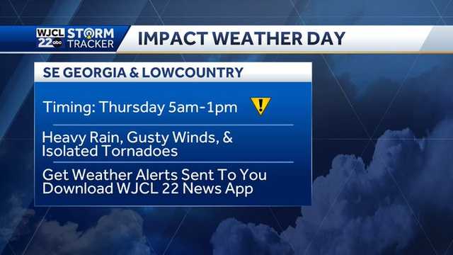Savannah: Timing of thunderstorms, severe potential - Vimarsana News