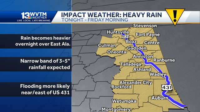 Alabama sees tropical impacts from Helene Thursday into Friday