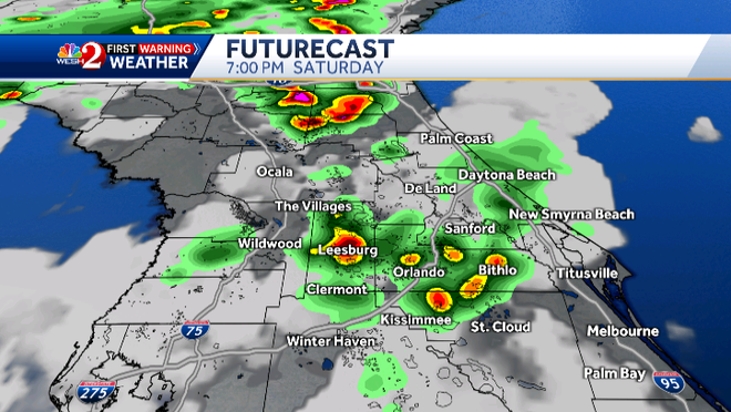 Strong storms move across Central Florida this afternoon