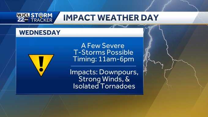 Strong to severe storms possible Wednesday