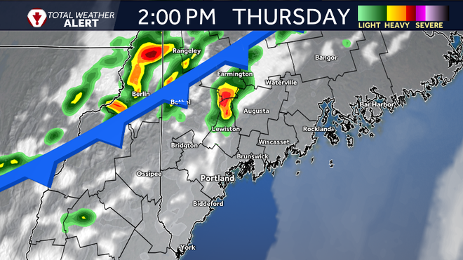 Severe storm threat increases in Maine Thursday afternoon