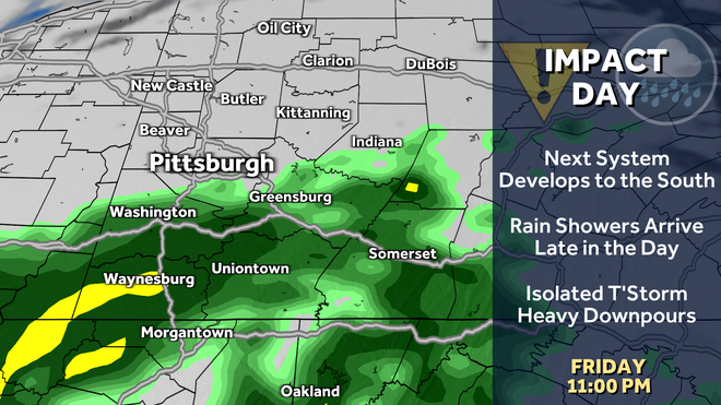 Dry Thursday, Showers Return Friday Night