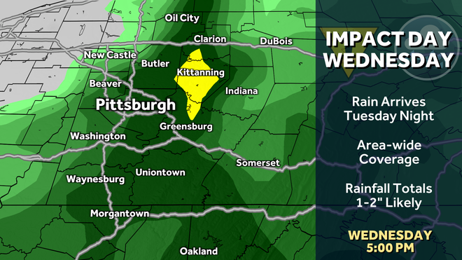 Drier for Sunday, Impact Day Wednesday for Western PA