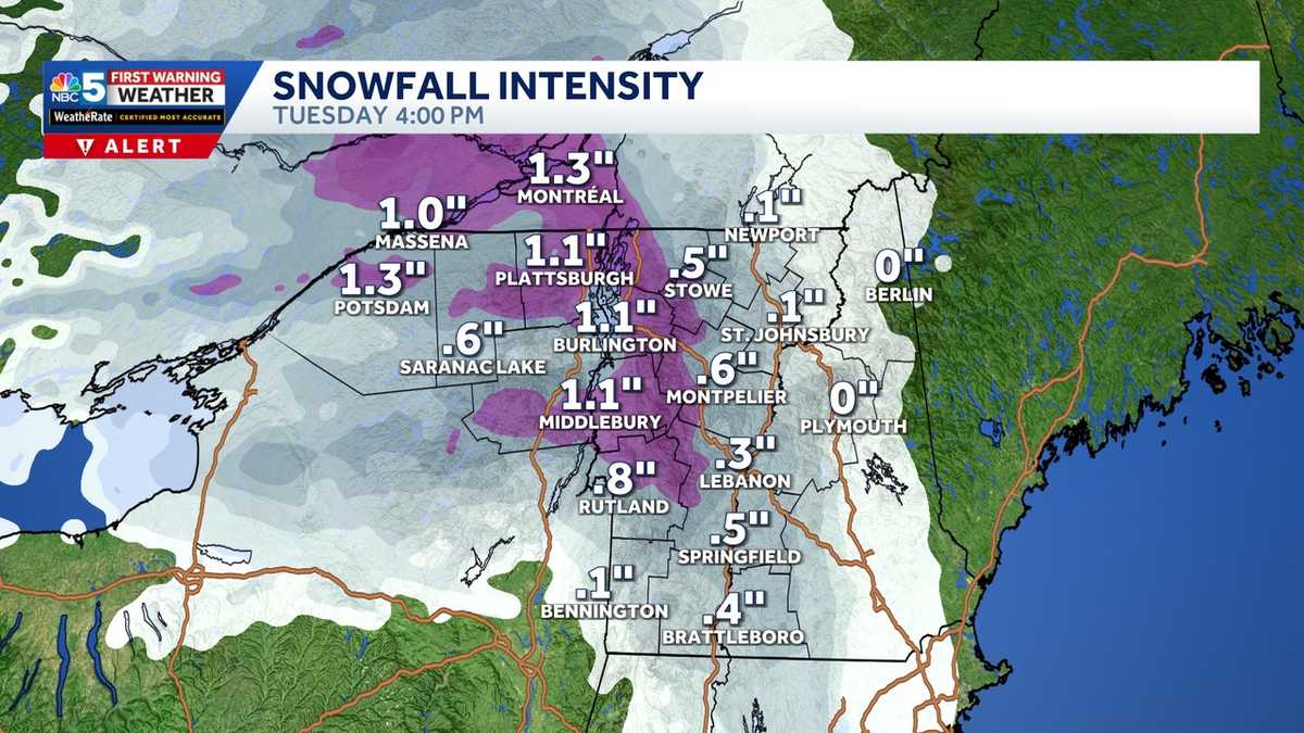 Clipper system to bring more snow, tough travel Tuesday in Vermont, New ...