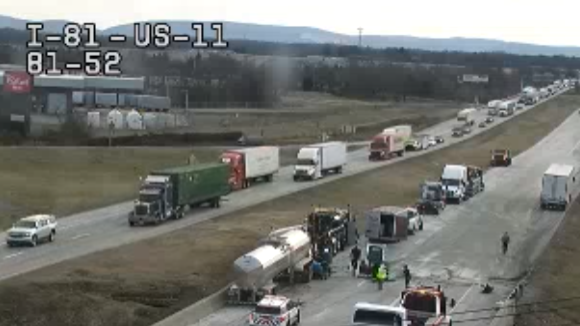 Interstate 81 in Cumberland County closed after crash