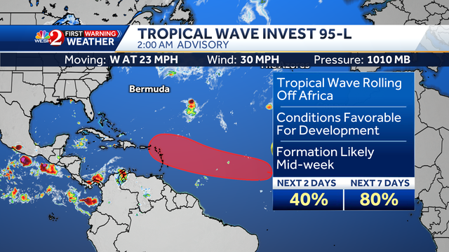 Tracking the tropics: Models show Invest 95-L may near Florida - Vimarsana News