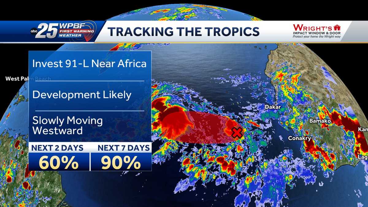 National Hurricane Center tracking Invest 91L, likely to form into