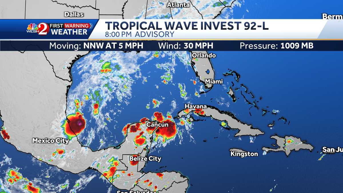 Invest 92-L forms in Gulf of Mexico; Florida could see major rain event