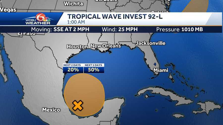 Invest 92L has medium chance for tropical development in southern Gulf